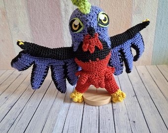 Pokemon Amigurumi Shiny Hawlucha crochet Pokemon Plush handmade kawaii decoration anime collectables