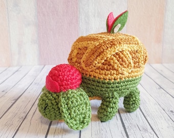 Pokemon Amigurumi Schlapfel, Mini Appletun Plush, crochet doll home decor, fanart fanmade collectables