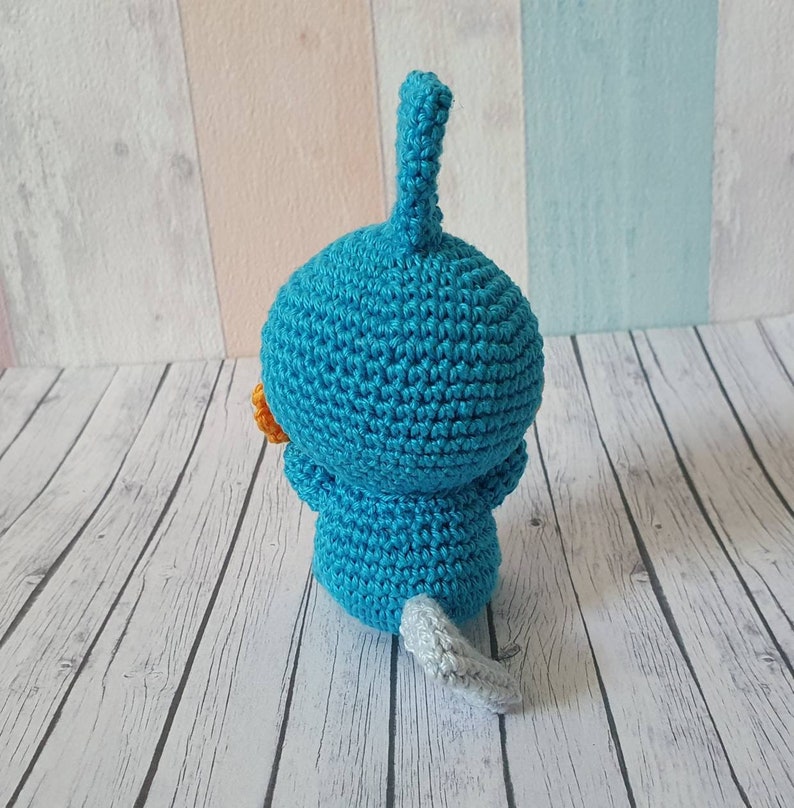 Pokemon Amigurumi Hydropi Mudkip crochet doll handmade deco collect fanart fanmade image 3