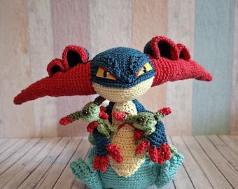 Peluche de Dragapult Amigurumi – Peluche de ganchillo hecho a mano | Un regalo adorable para los fans de Pokémon