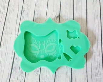 Resin Silicon Mold Fox Mask Fox Kitsune Silicone Mold Ice Cube Mold Resinmold