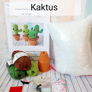 Set all'uncinetto fai-da-te Kit all'uncinetto per cactus per realizzare decorazioni per la casa