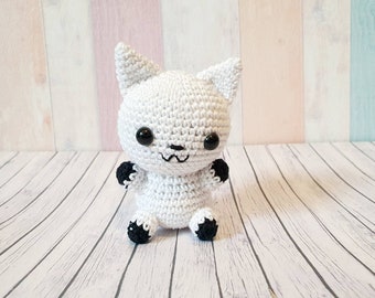 Amigurumi arctic fox white fox snowfox crochet crochet doll home decor
