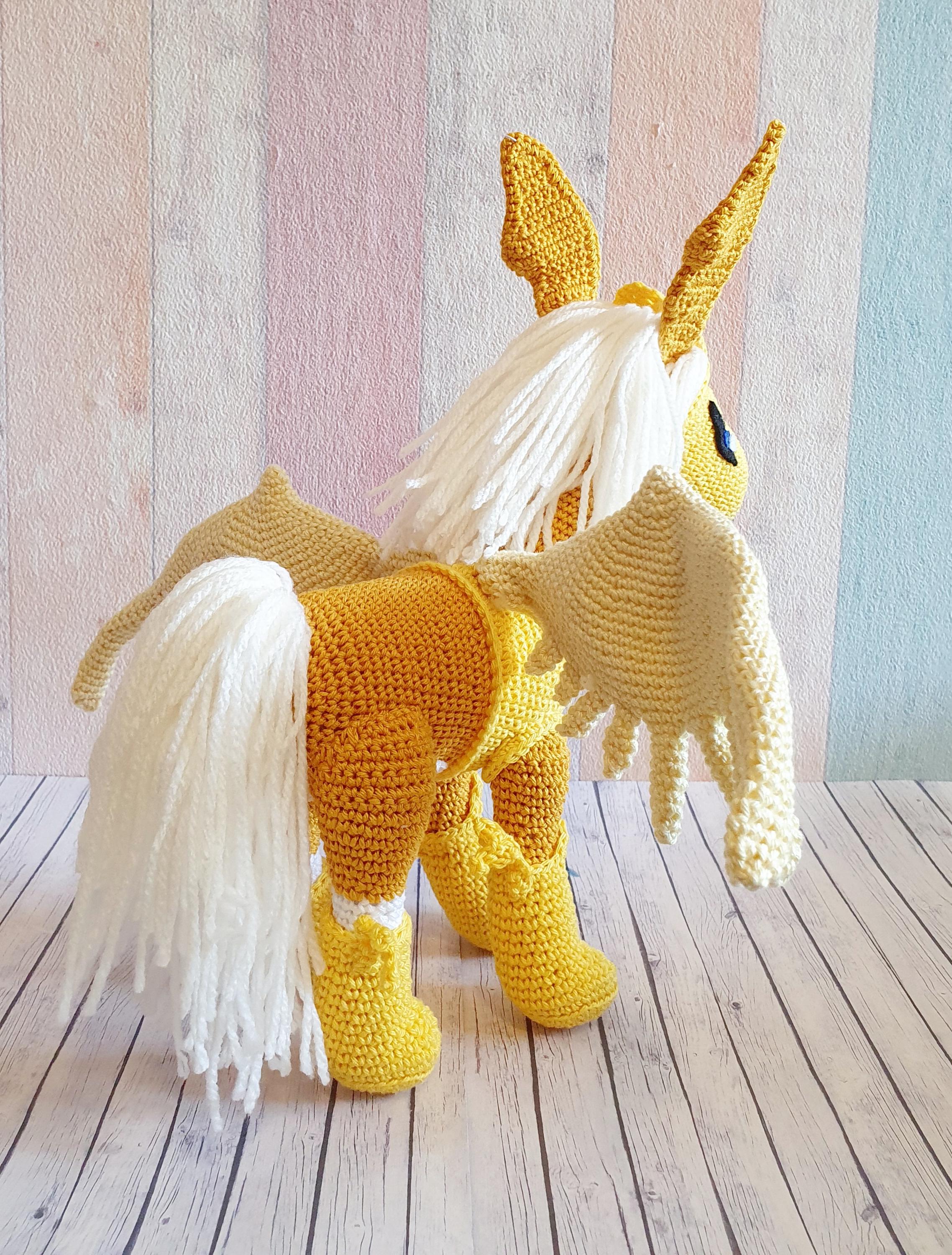 Digimon Amigurumi Pegasusmon Plush Crochet Digimon Plush Home Decor ...