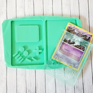 Stampo in resina siliconica Gameboy shaker per figurine con slot per cambiare le carte! Forma di stampo in silicone