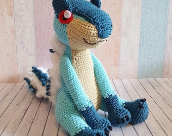 Monster Hunter Amigurumi Dragon Tobi Kadachi crochet plush handmade doll crocheted decoration