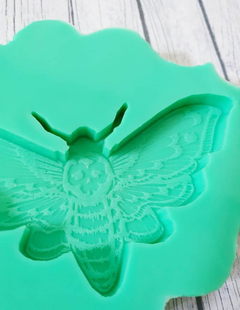 Hars Silicon Mold Mot Mot Schedel Insect Vlinder Siliconen Mold Ice Cube Mold Resinmold afbeelding 2