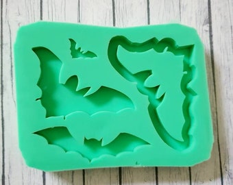 Resin Silicon Shaker Mold Shiny Bat Shape Shiny Ice Cube Mold