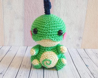 Pokemon Amigurumi Politoed Plush Quaxo crochet doll, crocheted home decor, kawaii decoration, handmade art