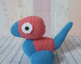 Pokemon Amigurumi Porygon crochet crochet doll home decor fanart fanmade