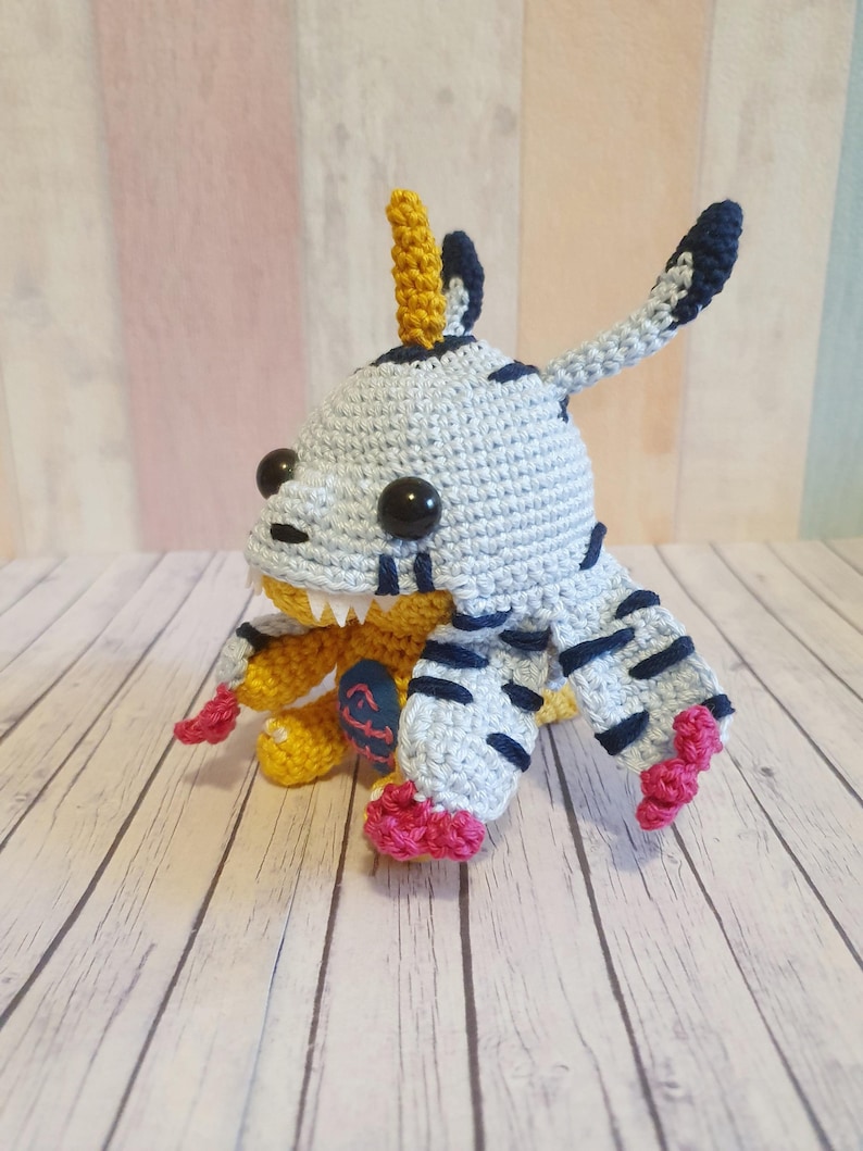 Digimon Amigurumi Gabumon, Gabumon Plush, Digimon Adventures ...