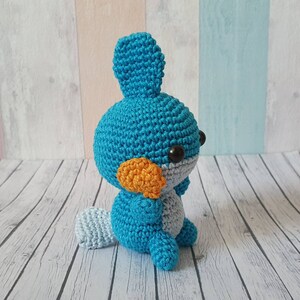 Pokemon Amigurumi Hydropi Mudkip crochet doll handmade deco collect fanart fanmade image 2