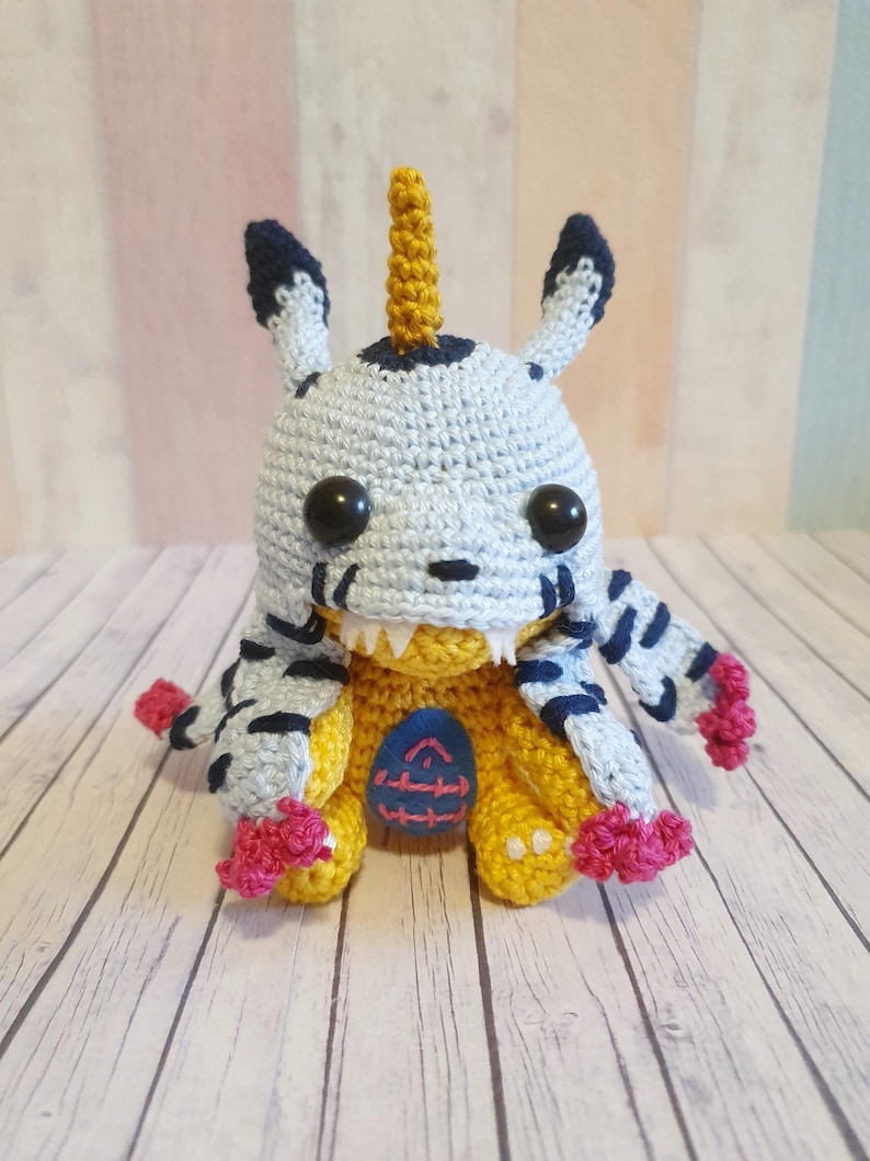 Digimon Amigurumi Gabumon, Gabumon Plush, Digimon Adventures ...