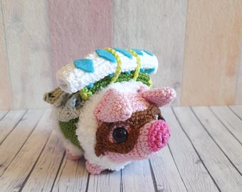Monster Hunter Amigurumi Poogie Apprentice Fiver crochet plush handmade doll crocheted decoration