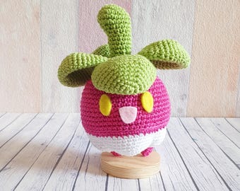 Pokemon Amigurumi Bounsweet Frubberl crochet doll decoration collecting fanart fanmade