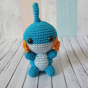 Pokemon Amigurumi Hydropi Mudkip crochet doll handmade Deko sammeln fanart fanmade Bild 1