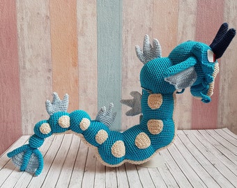 Gyarados Amigurumi – Handmade Crochet Plush | Cute Pokémon Gift for Gamers & Collectors