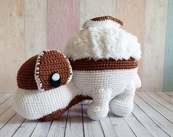 Pokemon Amigurumi Schlapfel, custom Appletun Plush, Cocotun, crochet doll home decor, fanart fanmade collectables
