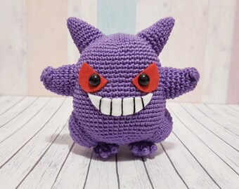 Pokemon Amigurumi Gengar Ghost Halloween crochet doll crochet decoration