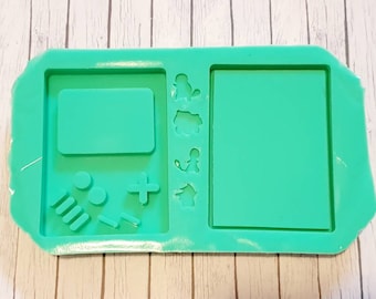 Resin Silicon Shaker Mold Shiny Gameboy Pokemon card Form Tradingcards Trinked Dish Mini Pokemon Kanto Epoxydharz glänzend Eiswürfelform