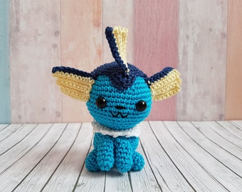Pokemon Amigurumi Aquana Vaporeon crochet doll crochet decoration