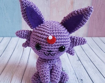 Pokemon Amigurumi Psiana Espeon Deko crochet häkeln handmade fanart fanmade collectables
