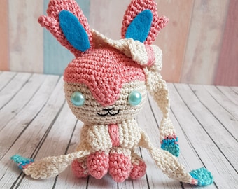 Pokemon Amigurumi Sylveon Feelinara crochet doll crochet decoration fanart fanmade collectables