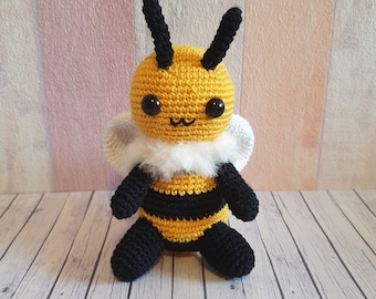 Amigurumi bee crocheted gift for mothers decoration nursery crocheted doll