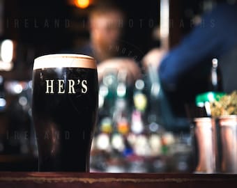 Guinness. Pint Irlanda. Su Guinness. Pinta de Guinness. Gracioso. Bellas Artes Impresión . Decoración de paredes. Pinta personalizada de Guinness