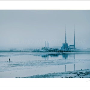 The Pigeon house Dublin. Poolbeg Chimneys Print, Dubs Ideal Clontarf house warming gift. Dublin Poolbeg photograph . Dublin fisherman&#39;s gift