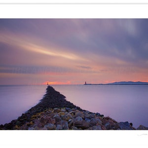 North Bull Wall Lighthouse Dublin Print. Clontarf Dublin photograph. Print of The Bull Wall Dublin a perfect gift for Clontarf.