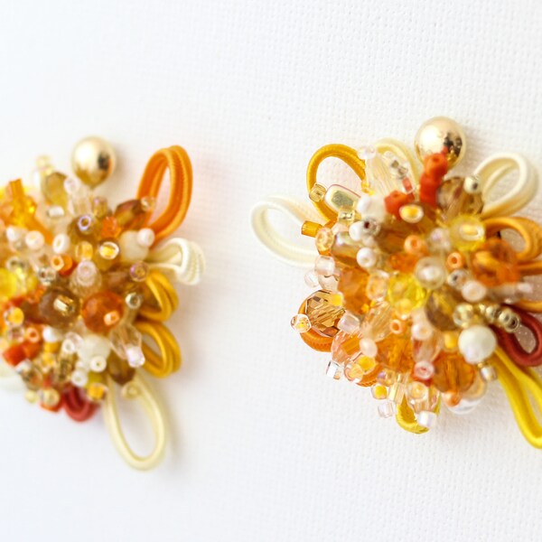 Soutache earrings inspired to Dale Chihuly's work of art