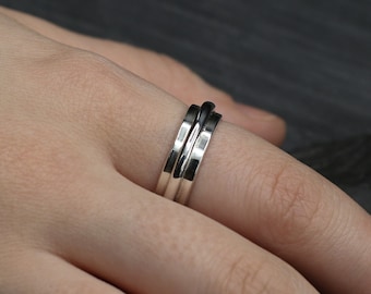 Fixed Spinner Sterling Silver Ring