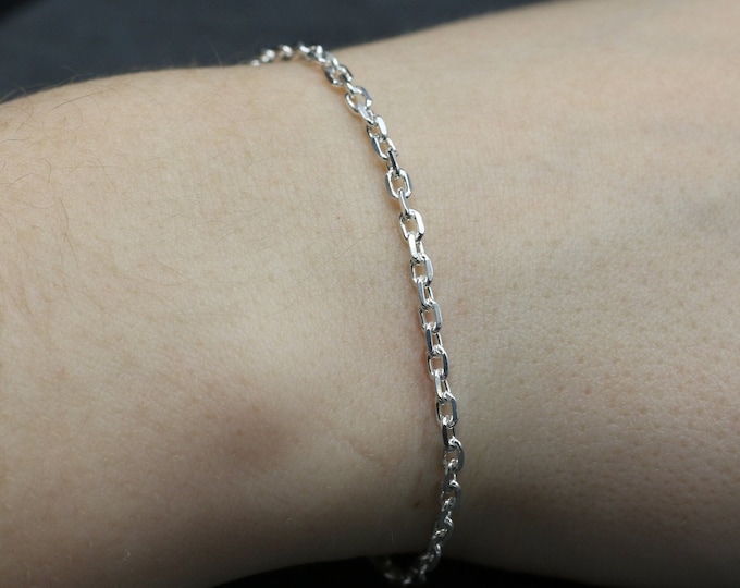 Sterling Silver Trace Chain Bracelet