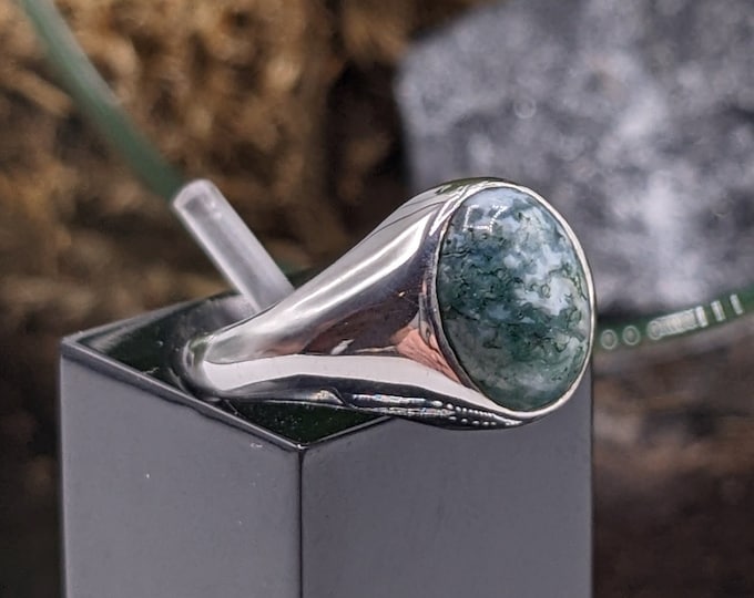 Moss Agate x Sterling Silver Ring