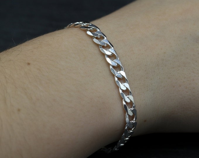 Sterling Silver Curb Chain Bracelet