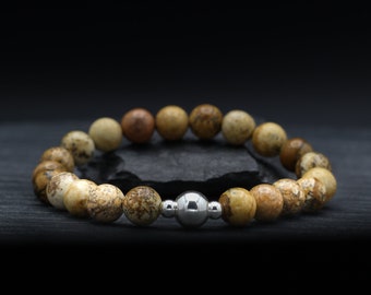 Picture Jasper Beaded Bracelet