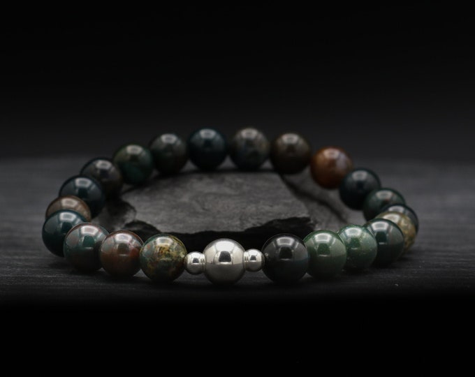 Bloodstone Beaded Bracelet