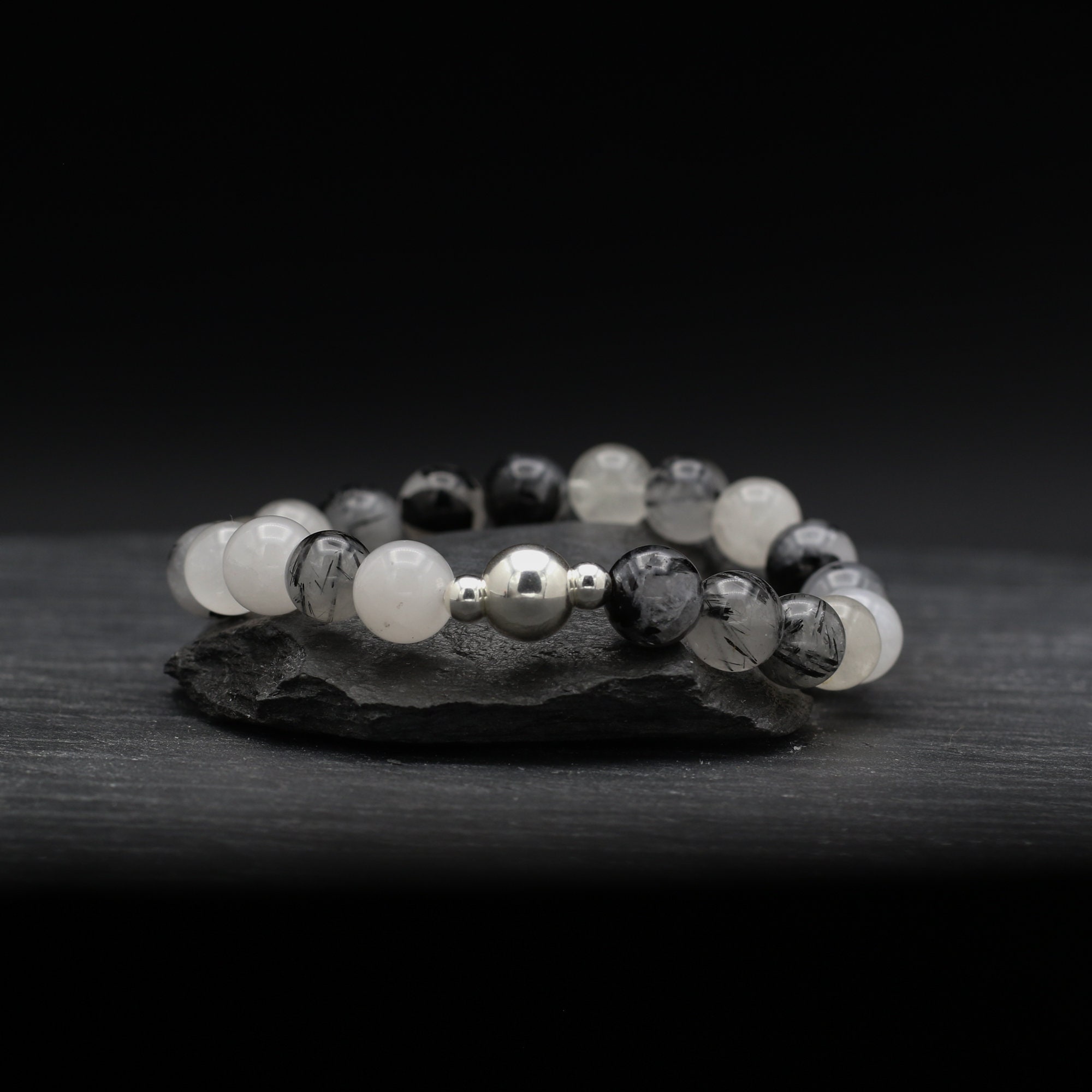 Tourmalinated Quartz Beaded Bracelet – Sedona Crystal Vortex