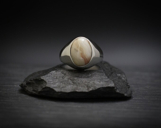 Crazy Lace Agate x Sterling Silver Ring