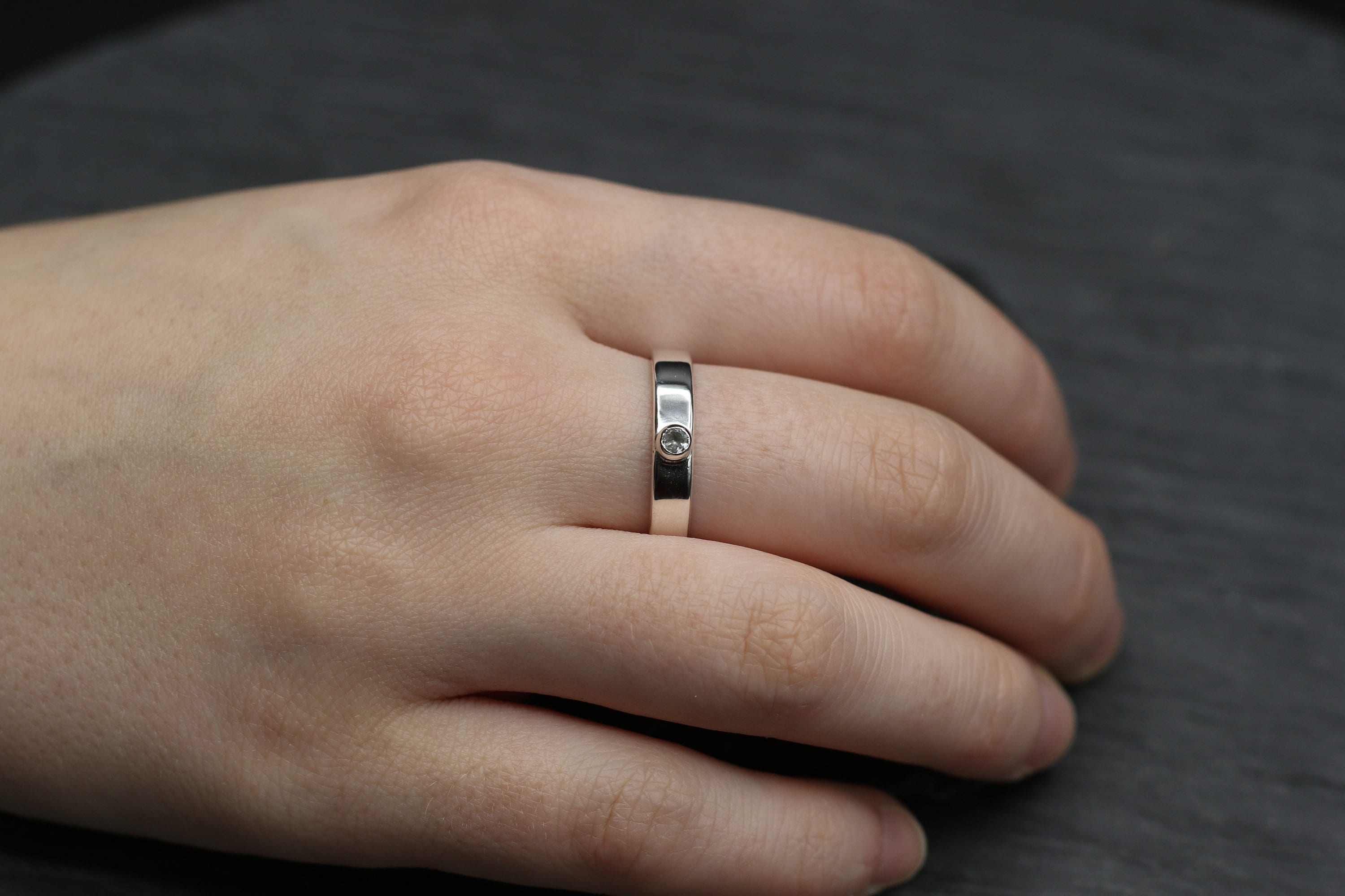 White topaz 2024 silver ring