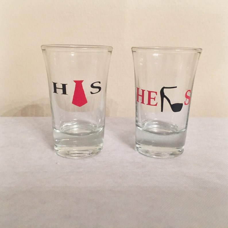 His and Hers Shot Glasses image 1