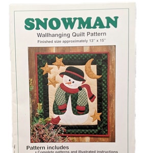 Quilt Pattern・Snowman・Christmas Wall Hanging