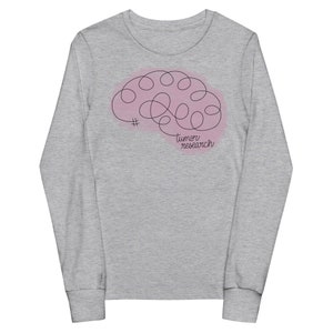 Camiseta de manga larga para jóvenes・Investigación de tumores cerebrales