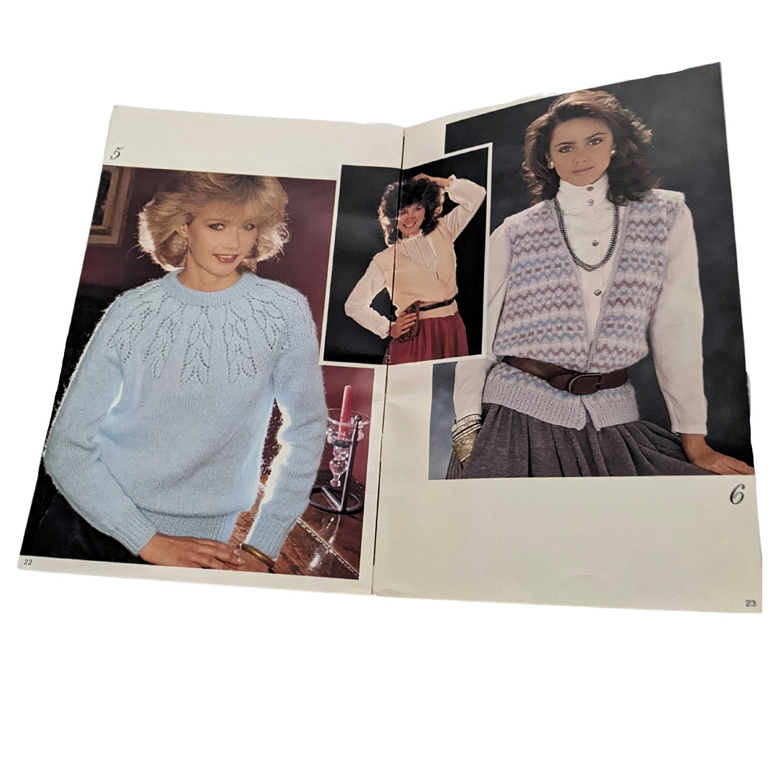 Vintage Knit Sweater Patterns1983 Patons Promise Etsy