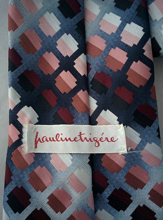 1970s Vintage PAULINE TRIGERE Polyester Tie・64.5"… - image 5