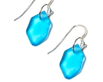Small Earrings | Gemstone Earrings | Diamond Shaped Earrings | Sustainable Earrings | Vegan Earrings
