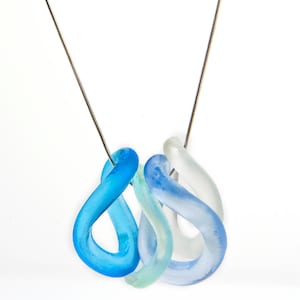 Summer Jewelry | Sea Glass Necklace | Circle Necklace | Sustainable Necklace | Recycled Glass Necklace | Ethical Jewelry