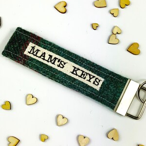 Mam&#39;s Keys Keyfob - Mam Gift - Gift for Mam - Grandmother Gift - Mam Keyring - Tweed Keyring - Mothers Day Gift - Mam Keychain