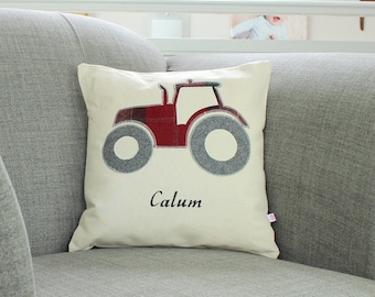 Personalised Tractor Cushion - Tractor Throw Pillow - Tractor Gift - Personalised Boy Pillow - Boy Cushion - Gift for Boy - Tractor Lover